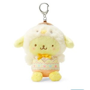 ✅Pom Pom Purin Plush Mascot Holder Keychain Easter Sanrio Japan